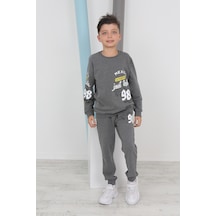 Toontoy Kids Toontoy Erkek Çocuk Just Tnty Baskılı Eşofman Takım Antrasit Melanj