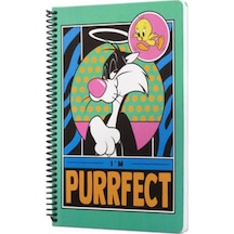 Mabbels Spiralli Defter Looney Tunes Im Perrfect Yeşil 80 YP 17x24 DFT-388630 Yeşil