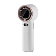 Kangvka Usb Şarjlı El Tipi Mini Fan, Led Ekranlı Hızlı Soğutma, Taşınabilir Ev/seyahat/outdoor Kullanıma Uygun Beyaz