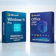 Windows 11 Pro + Office 2026/2024 Pro Plus Key Windows 12 Geçiş Hakkı Uyumlu  Lisans İle G