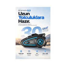 Ers Su Geçirmez Motosiklet Kask Bluetooth Kulaklık K21s