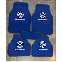 Volkswagen Logolu Mavi Halı Paspas Çift Kat