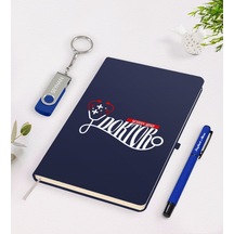 Kişiye Özel Doktor Temalı Lacivert Defter Kalem 32Gb Usb Bellek H N11.628