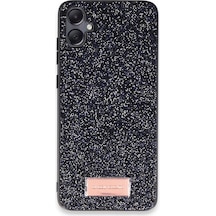 Samsung  Uyumlu  Galaxy A05 Bright Simli Kapak Siyah