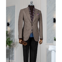 İtalyan Stil Slim Fit Balıksırtı Desen Erkek Tek Ceket Kahverengi T13298 Kahverengi İtalyan Stil Slim Fit Balıksırtı Desen Erkek Tek Ceket Kahverengi T13298 Kahverengi