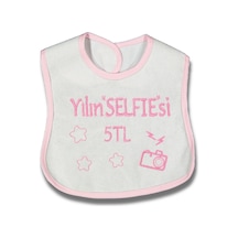 Yılın Selfiesi 5 TL Yazılı Pembe Önlük Pembe