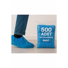 Galoş Tek Kullanımlık, Mavi, 8 Mikron 500 Adet, Dayanıklı Ve Esnek