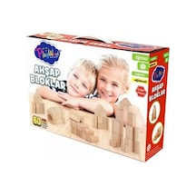 Playwood Doğal Ahşap Eğitici Bloklar 60 Parça Ony-404