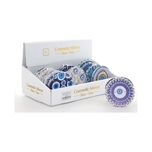 Taşlı Nazar Boncuklu El Aynası İnce Alk2497 Altın