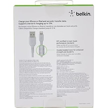 Örgülü Lightning Kablosu , Apple Uyumlu iPad, 'lar İçin Boost Charge Lightning - Usb Kablosu Mfi Sertifikalı Şarj Kablosu, Örgülü Lightning Kablosu 1 M, Beyaz
