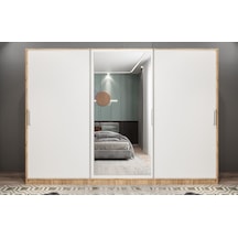 Vino Sürgü Kapaklı Dolap Gardırop Çambeyaz 240cm