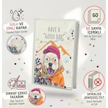 64 Sayfa Simli Sulu Kapaklı A5 Defter Çizgili Çizgisiz Kareli Noktalı Spiralsiz Defter Çok Renkli