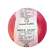 2,5mm2 Nya Tek Damar Kırmızı 100 Standart