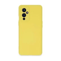 One Plus 9 Kılıf Nano İçi Kadife Silikon - Sarı