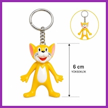 Bezos Sevimli Sarı Kedi Figürlü Anahtarlık 6 Cm Bty