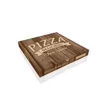 Baskılı Pizza Kutusu 24x24x4 Cm 100 Adet