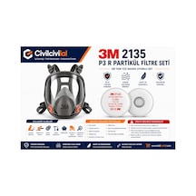 3m 6800 Tam Yüz Maskesi + 3m 2135 P3 Filtre