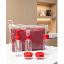 Seyahat Şişesi Seti 5 Parça 30 Ml Şeffaf Kozmetik Kabı