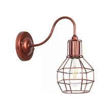 Rys Bakır Patinalı Dekoratif Rustik Kafes Duvar Aplik Diğer