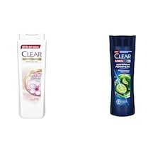 Clear Besleyici Şampuan Kepeğe Karşı Etkili Yumuşak Ve Parlak Saçlar 600 Ml Ve Clear Men Kepeğe Karşı Etkili Şampuan Maksimum Ferahlık 350 Ml