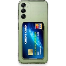 Samsung Galaxy M15 Kılıf Kart Şeffaf Silikon - Şeffaf