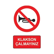 Pvc Levha Quot;Klakson Çalmayınızquot; 25*35 Cm