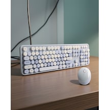 Kablosuz Klavye Mouse Seti Mavi Uczzzqw02klavyemouse-5 Optik