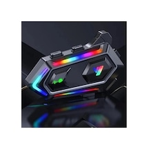 V20 Max Motor Kask Kulaklık Rgb Bluetooth Motosiklet Kulaklık Intercom 2 Kişi 300 Metre Eşleşme