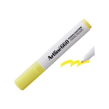 Artline Fosforlu Kalem Kesik Uç 1,0-4,0 MM Pastel Sarı 660--12 Lİ Diğer