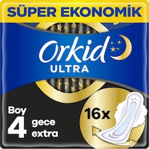 Orkid Ultra Gece Ekstra Hijyenik Ped 16 Adet