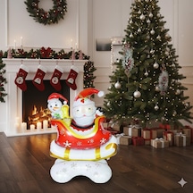 Yılbaşı Folyo Balon Kızaklı Noel Baba 112-95 Ayaklı Diğer