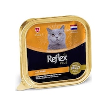 Reflex Plus Jöle İçin Et Parçacıklı Dana Etli Kedi Konserve 85 G