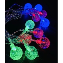 3m 20 Led Kristal Top Rgb Pilli Mavi