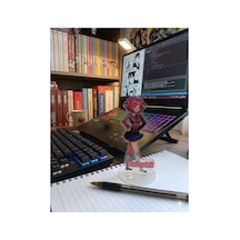 Owl Bag Doki Doki Literatüre Club Natsuki Karakteri Desenli Tasarım Acrlyic Pleksi Figür 10 Cm