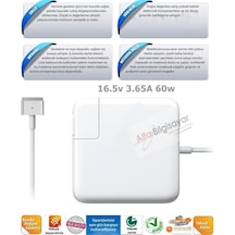 Alfabilgisayar Apple Uyumlu MacBook Air A1466  Adaptör Şarj Cihazi Magsafe2 Adaptor A++