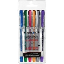 Simli Jel Kalem Fosforlu Kalem 6 Adet Pensan Glitter Gel Simli Ka