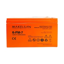 Makelsan 12v 7ah, Bakımsız, Kuru Akü. Ups İçin Uygundur.