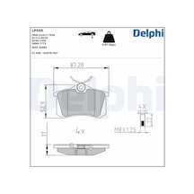 Seat Leon Arka Fren Balatasi 2000-2020 Delphı Lp565