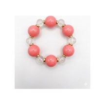 Doğal Taş Görünümlü Pinterest Bileklik Pembe - 882959300 Pembe
