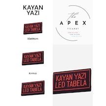 32x64cm Led Tabela Kayan Yazı Kırmızı