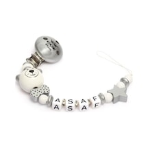 Isimli Emzik Zinciri - Emzik Askısı - Bebek Bez021 Çok Renkli