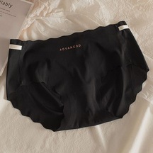 Siyah Yaz Aylarında Kadınlar İçin Buz İpek Dikişsiz İç Giyim, Ultra-ince, Çabuk Kuruyan, Nefes Alabilen Orta Bel, Antibakteriyel Ve Kadınlar İçin Kalça Kaldırma Külotları Siyah