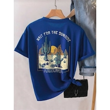 Kozia Outdoors Malkoçbey Arizona Baskılı T-shirt Saks Mavi