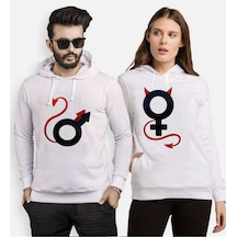 Tshirthane Devil Man Women Sevgili Kombinleri Kapüşonlu Kombini