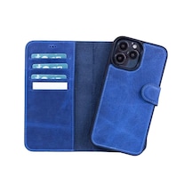 Apple İphone 13 Pro Uyumlu Deri Cüzdanlı Kılıf Lacivert