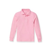 Tezzgelsin Erkek Çocuk Uzun Kol Polo Yaka Okul T-shirt Pembe