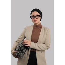 Hürrem Bone Siyah Versa Kuyruklu Pratik Tesettür Bone Sandy Büzgülü 2515 01