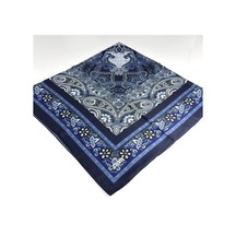 Miray Nevada Büyük Boy Organik Pamuk Eşarp - 120 X 120 - 06452 Lacivert