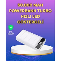 Lightning Ve Type-c Girişli 50000mah Powerbank Antrasit Melanj