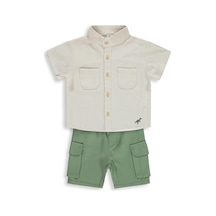 Civil Baby Dinozor Nakışlı 6-18 Ay Takım - Bej Taş Rengi 17004Y09226S1